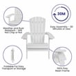 Flash Furniture Charlestown Plastic Adirondack Chairs in White/Teal (Set of 2)