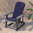Flash Furniture Savannah Plastic Adirondack Chairs in Gray/Blue (Set of 2)
