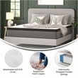 Flash Furniture Capri Comfortable Sleep Fabric King Size Mattress in White