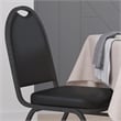 Flash Furniture Hercules Series Vinyl Stacking Banquet Chair in Black/Silver