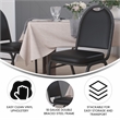 Flash Furniture Hercules Series Vinyl Stacking Banquet Chair in Black/Silver