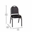 Flash Furniture Hercules Series Vinyl Stacking Banquet Chair in Black/Silver