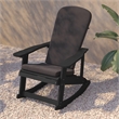 Flash Furniture Savannah Plastic Adirondack Chairs in Black/Gray (Set of 2)