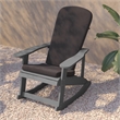 Flash Furniture Savannah Plastic Rocking Adirondack Chairs in Gray (Set of 2)