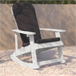 Flash Furniture Savannah Plastic Adirondack Chairs in White/Gray (Set of 2)