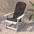 Flash Furniture Savannah Plastic Adirondack Chairs in White/Gray (Set of 2)