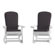 Flash Furniture Savannah Plastic Adirondack Chairs in White/Gray (Set of 2)