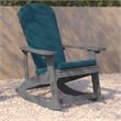Flash Furniture Savannah Plastic Adirondack Chairs in Gray/Teal Blue (Set of 2)