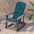Flash Furniture Savannah Plastic Adirondack Chairs in Gray/Teal Blue (Set of 2)