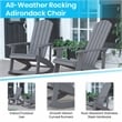 Flash Furniture Savannah Plastic Adirondack Chairs in Gray/Teal Blue (Set of 2)