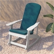 Flash Furniture Savannah Plastic Adirondack Chairs in White/Teal Blue (Set of 2)