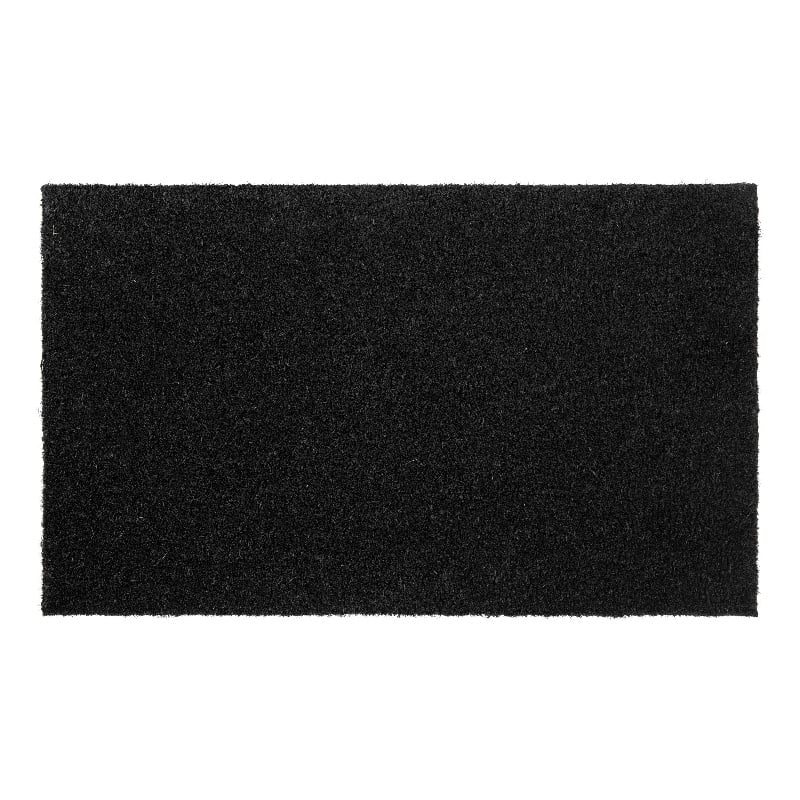 Flash Furniture Harbold Coir Wood Fiber Entryway Doormat in Black
