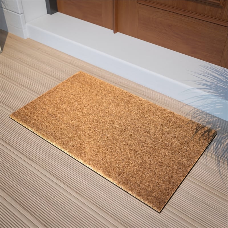 Flash Furniture Harbold Coir Wood Fiber Entryway Doormat in Natural