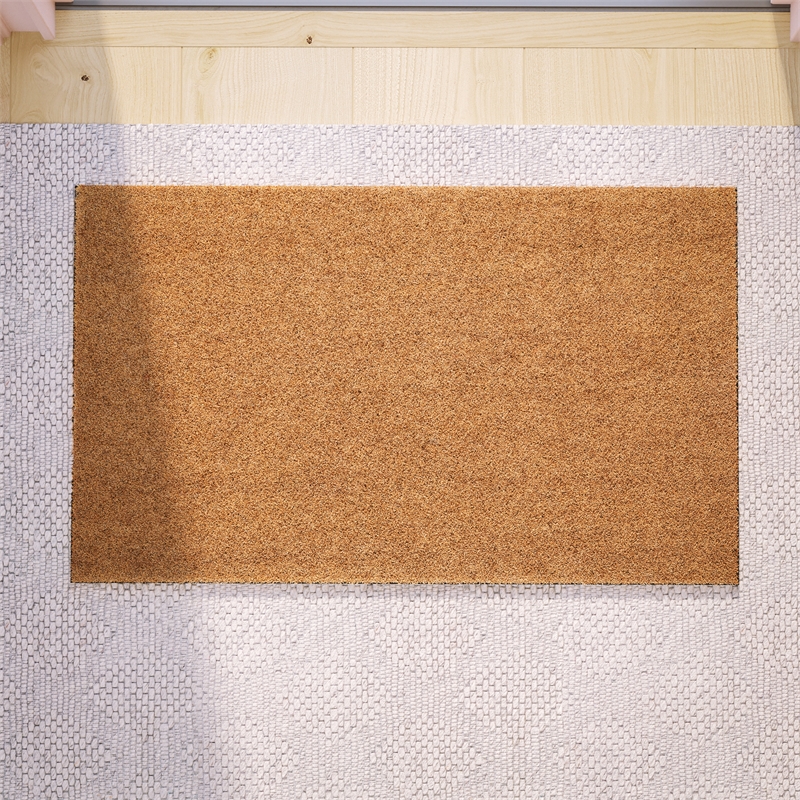 Flash Furniture Harbold Coir Wood Fiber Entryway Doormat in Natural