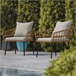 Flash Furniture Hensley Rattan Patio Chairs in Natural & Gray (Set of 2)