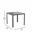 Flash Furniture Harris 5-Piece Top Square Metal Table & Chairs Set in Black