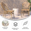 Flash Furniture Lourdes Paris Rattan Chairs in Natural/White (Set of 2)