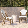 Flash Furniture Lourdes Paris Rattan Chairs in White/Gray (Set of 2)