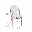 Flash Furniture Lourdes Paris Rattan Chairs in White/Gray (Set of 2)