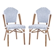 Flash Furniture Lourdes Paris Rattan Chairs in White/Gray (Set of 2)