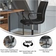 Flash Furniture James Faux Leather Swivel Office Chair in Black/Black