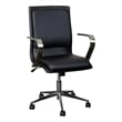 Flash Furniture James Faux Leather Swivel Office Chair in Black/Chrome