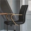 Flash Furniture James Faux Leather Swivel Office Chair in Black/Gold