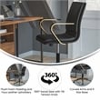Flash Furniture James Faux Leather Swivel Office Chair in Black/Gold