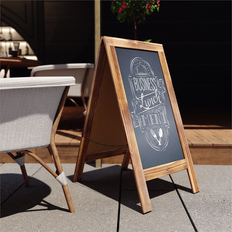 Flash Furniture Canterbury Reusable Plastic Restaurant Stencil Set in White