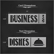 Flash Furniture Canterbury Reusable Plastic Restaurant Stencil Set in White