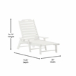 Flash Furniture Newport Plastic Outdoor Lounge Chair with Cup Holder in White