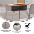 Flash Furniture Billie Metal Student Desk with Desktop/Book Box in Walnut/Silver