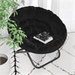 Flash Furniture Gwen XL Fabric Folding Saucer Chair in Black/Black
