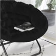Flash Furniture Gwen XL Fabric Folding Saucer Chair in Black/Black