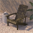 Flash Furniture Charlestown Plastic Outdoor Adirondack Chair in Mahogany