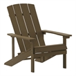 Flash Furniture Charlestown Plastic Outdoor Adirondack Chair in Mahogany