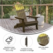 Flash Furniture Charlestown Plastic Folding Adirondack Chair in Mahogany
