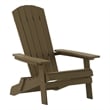 Flash Furniture Charlestown Plastic Folding Adirondack Chair in Mahogany