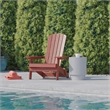 Flash Furniture Charlestown All-Weather Plastic Folding Adirondack Chair in Red