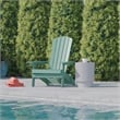 Flash Furniture Charlestown Plastic Folding Adirondack Chair in Sea Foam Green