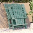 Flash Furniture Charlestown Plastic Folding Adirondack Chair in Sea Foam Green