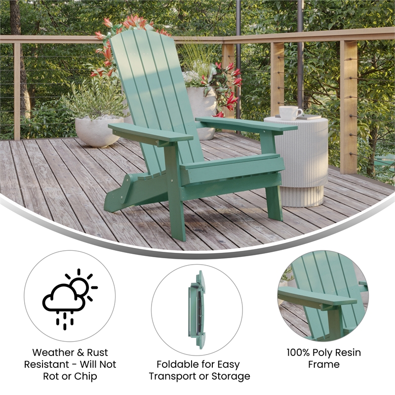 Green plastic adirondack chairs hot sale