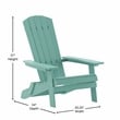 Flash Furniture Charlestown Plastic Folding Adirondack Chair in Sea Foam Green