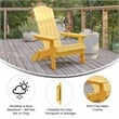 Flash Furniture Charlestown Plastic Folding Adirondack Chair in Yellow
