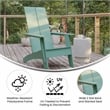 Flash Furniture Sawyer Dual Slat Back Plastic Adirondack Patio Chair in Green