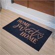 Flash Furniture Harbold Home Sweet Home Message Coir Wood Fiber Doormat in Navy