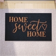 Flash Furniture Harbold Home Sweet Home Message Coir Wood Fiber Doormat in Navy