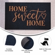 Flash Furniture Harbold Home Sweet Home Message Coir Wood Fiber Doormat in Navy