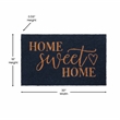 Flash Furniture Harbold Home Sweet Home Message Coir Wood Fiber Doormat in Navy