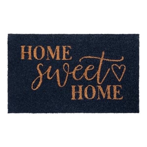 Flash Furniture Harbold Home Sweet Home Message Coir Wood Fiber Doormat in Navy